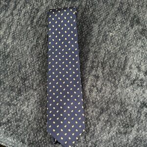 Robert Talbott Navy and Gold Dot Tie